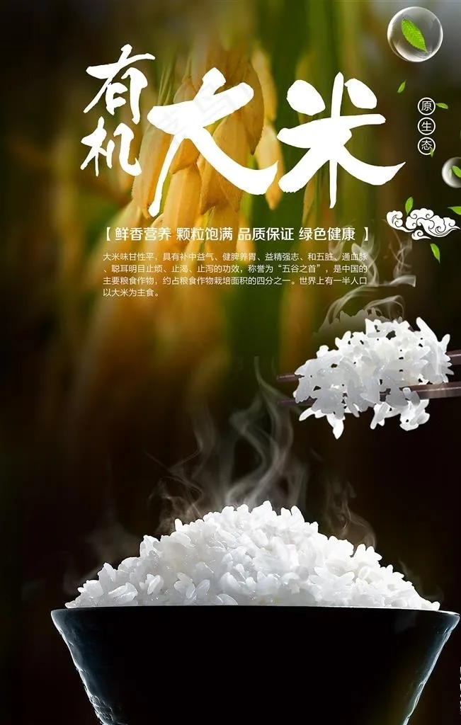 有机大米海报图片