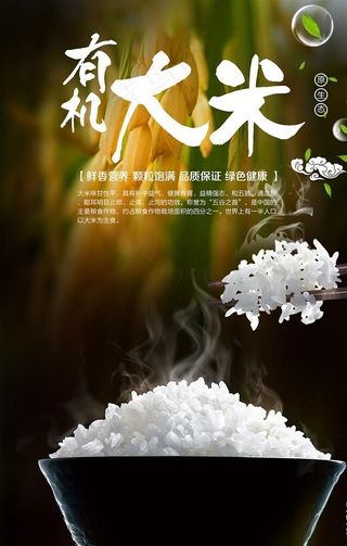 有机大米海报图片