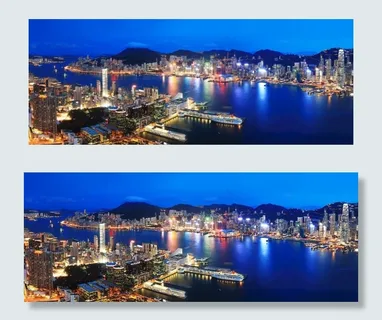 城市港口夜景图片