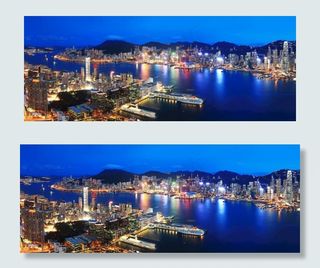 城市港口夜景图片