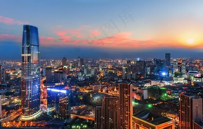 地产繁华夜景城市图片