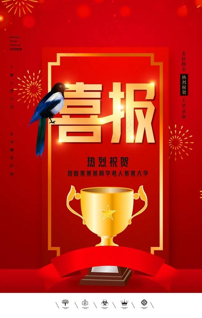 喜报图片(3543X5315(DPI:150))psd模版下载