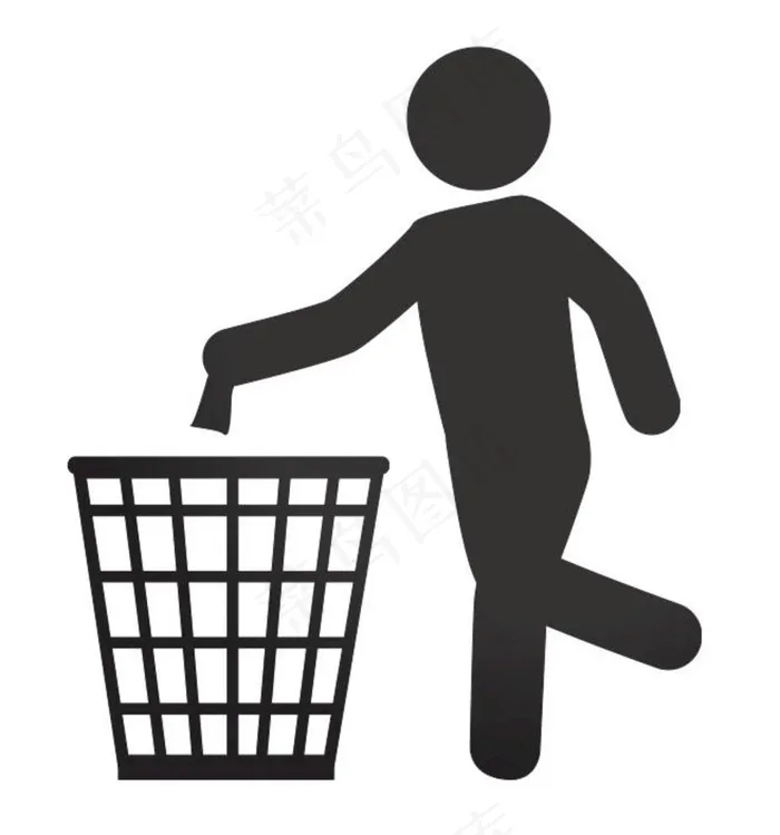 随手扔垃圾图片cdr矢量模版下载