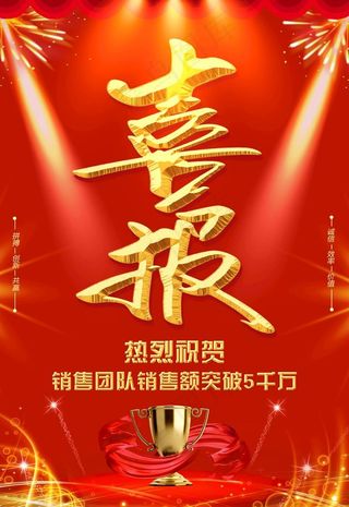 喜报海报 冠军海报图片