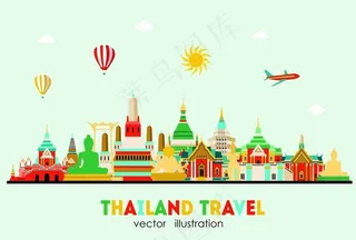 泰国建筑矢量图片