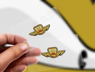 商标贴纸样机图片