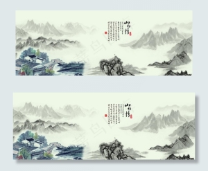 水墨山水图片素材