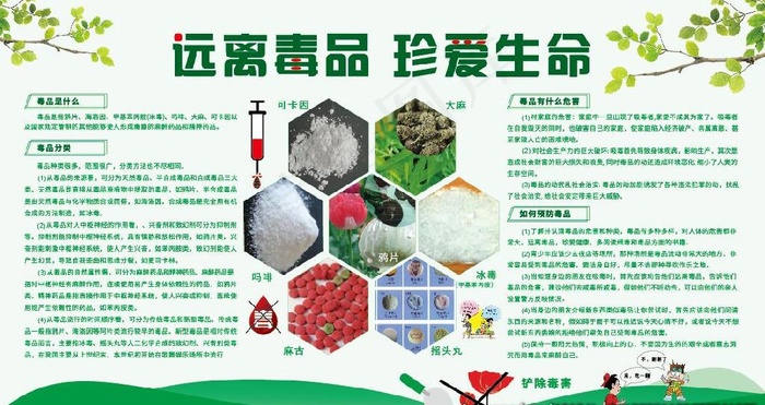 远离毒品图片ai矢量模版下载