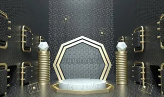 电商黑金立体模型图片