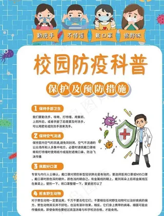 小学防疫图片