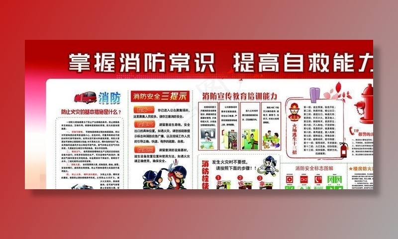 消防知识图片(4252X2127(DPI:72))psd模版下载