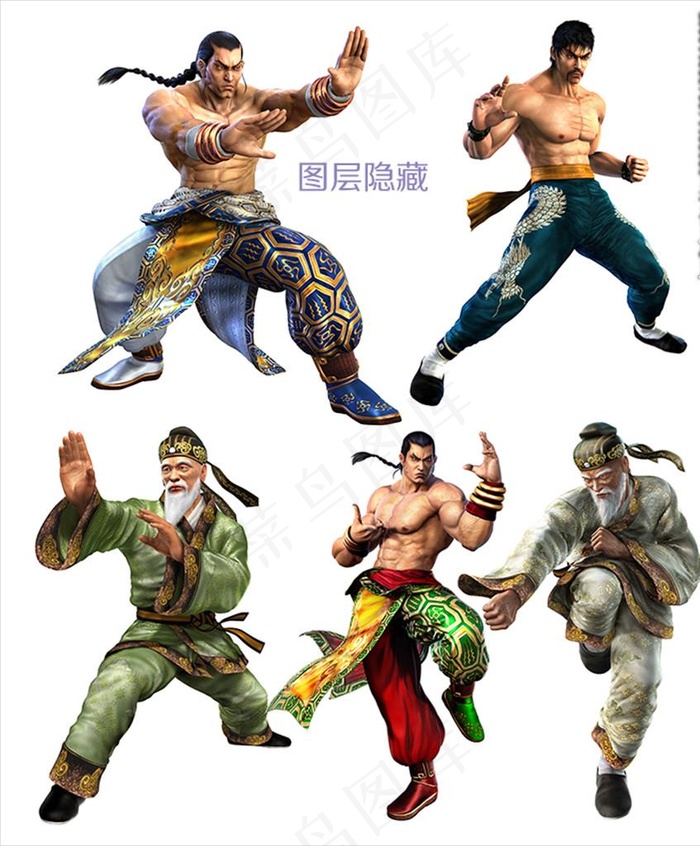 铁拳游戏角色图片(7087X8268(DPI:300))psd模版下载