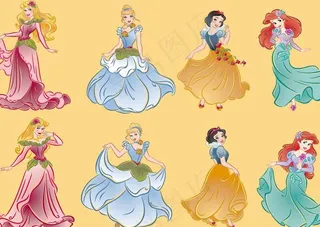 迪士尼disney公主系列矢量图片