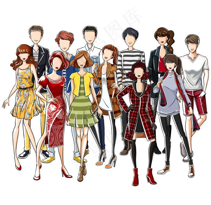 服装矢量插画素材图片eps,ai矢量模版下载