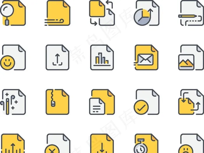 办公图标图片eps,ai矢量模版下载