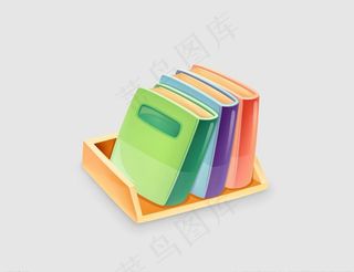 矢量书架书籍图片