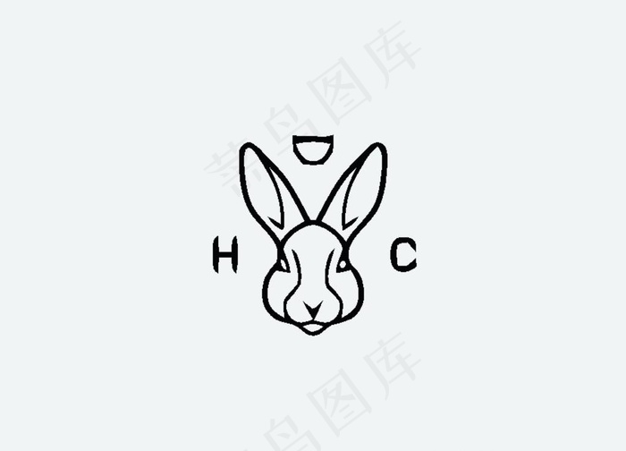 兔子logo图片ai矢量模版下载