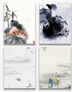 中国风水墨山水画图片