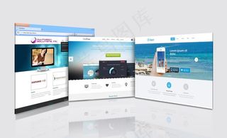 网站界面展示样机图片