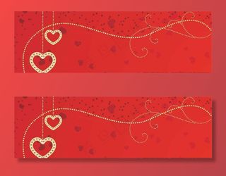 矢量红心背景图片