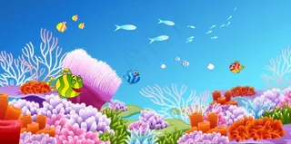 矢量卡通海底世界图片