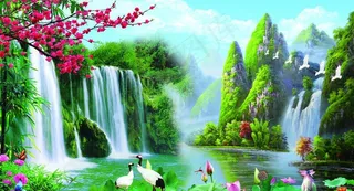 山水风景画图片