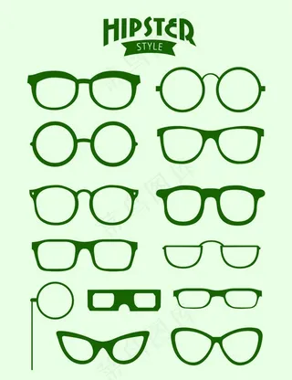 眼镜矢量图图片