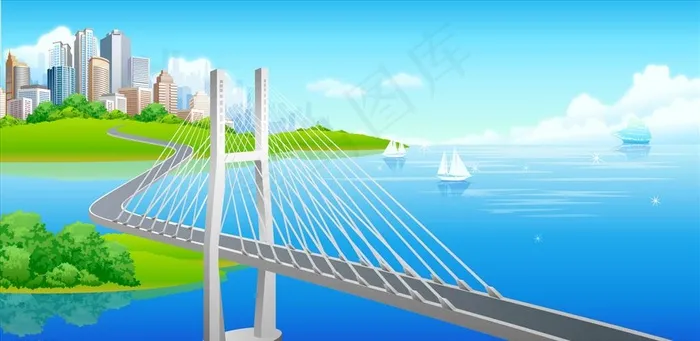 海边城市风景图片