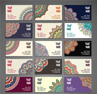 民族风花纹包装标识矢量图下载图片