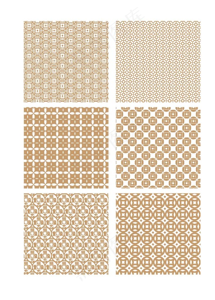 铜钱中式底纹图片