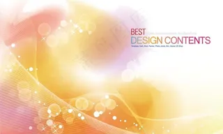 暖色气泡曲线喷绘背景图片