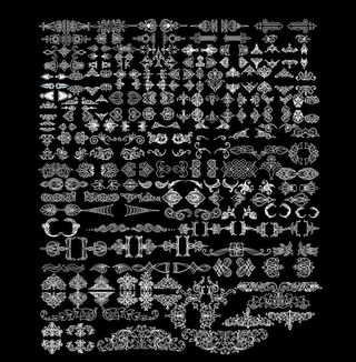 欧式雕花角花花纹CAD图片