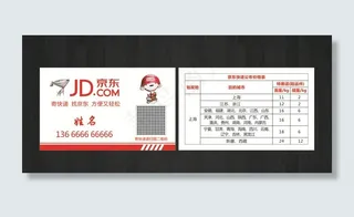 京东快递名片图片