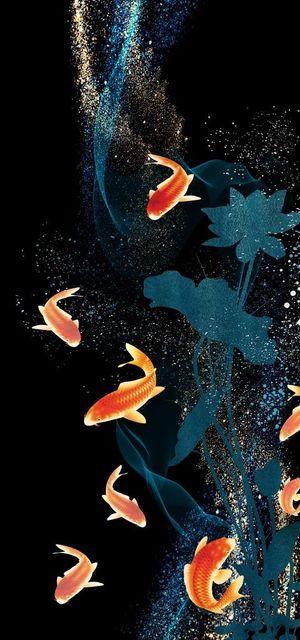 金鱼装饰画图片