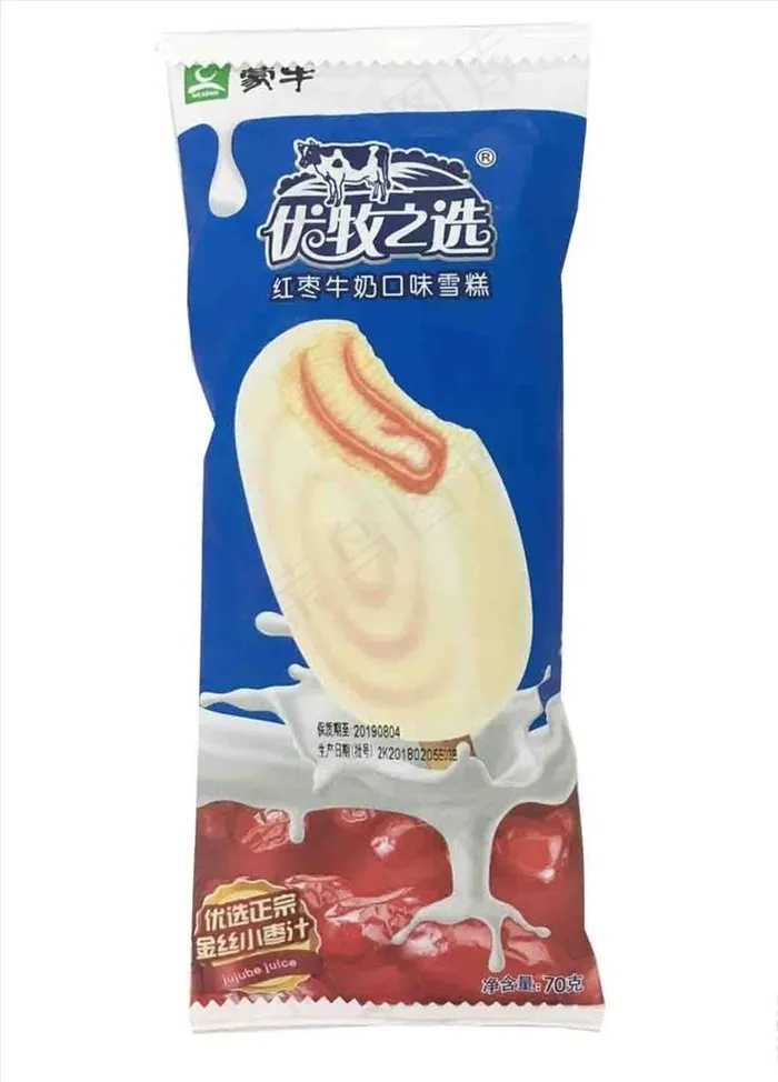 蒙牛红枣牛奶口味雪糕70g图片psd模版下载