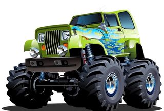 卡通越野车图片