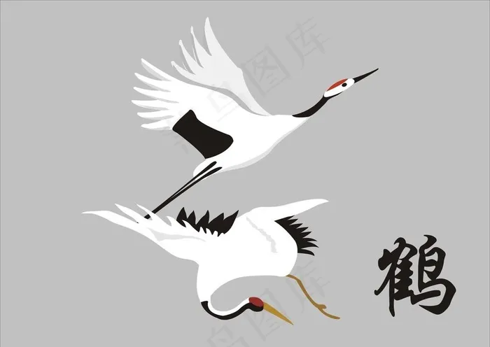 白鹤图片cdr矢量模版下载