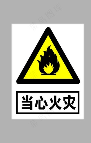 当心火灾标志图片