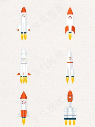 精巧飞天火箭卡通设计图片