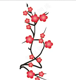 梅花矢量图片
