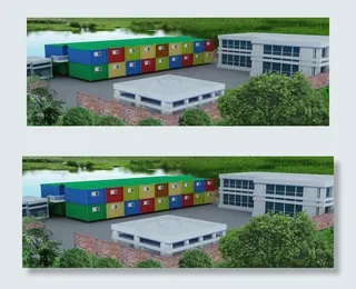 集装箱鸟瞰图图片