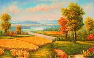 风景油画图片