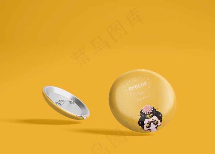 胸章样机图片(4000X3000(DPI:300))psd模版下载