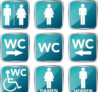 厕所标志图片