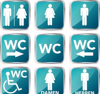 厕所标志图片