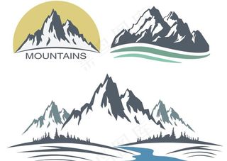 山峰标志图片