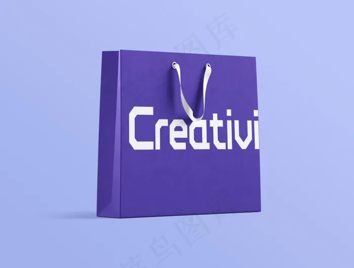 手提袋 袋子样机 纸袋 紫色图片(3000X2362(DPI:150))psd模版下载