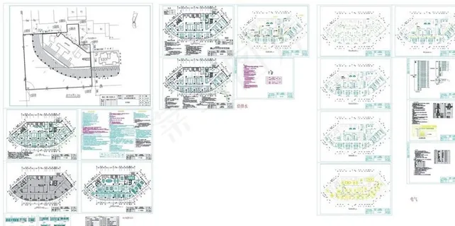 金龙玉凤KTV装修给排水电气施工图图片