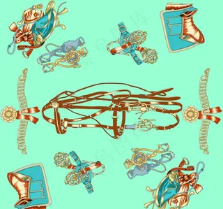 马鞍 绳子  链子图片