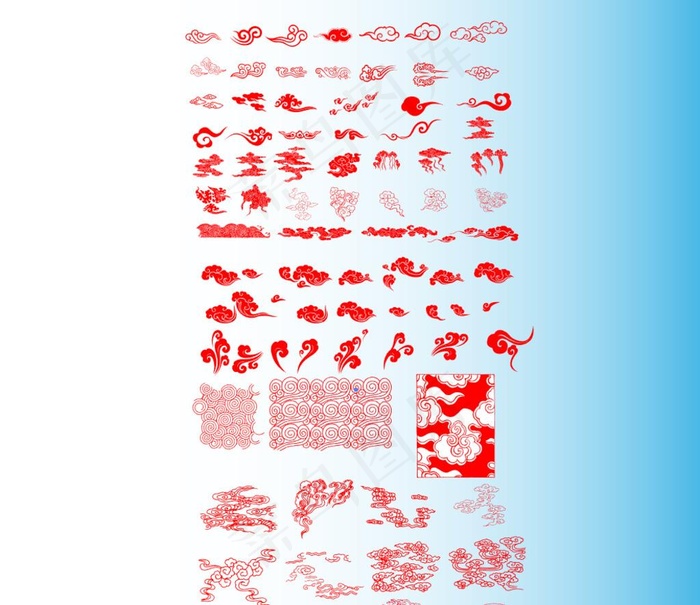 古典云纹矢量素材图片ai矢量模版下载